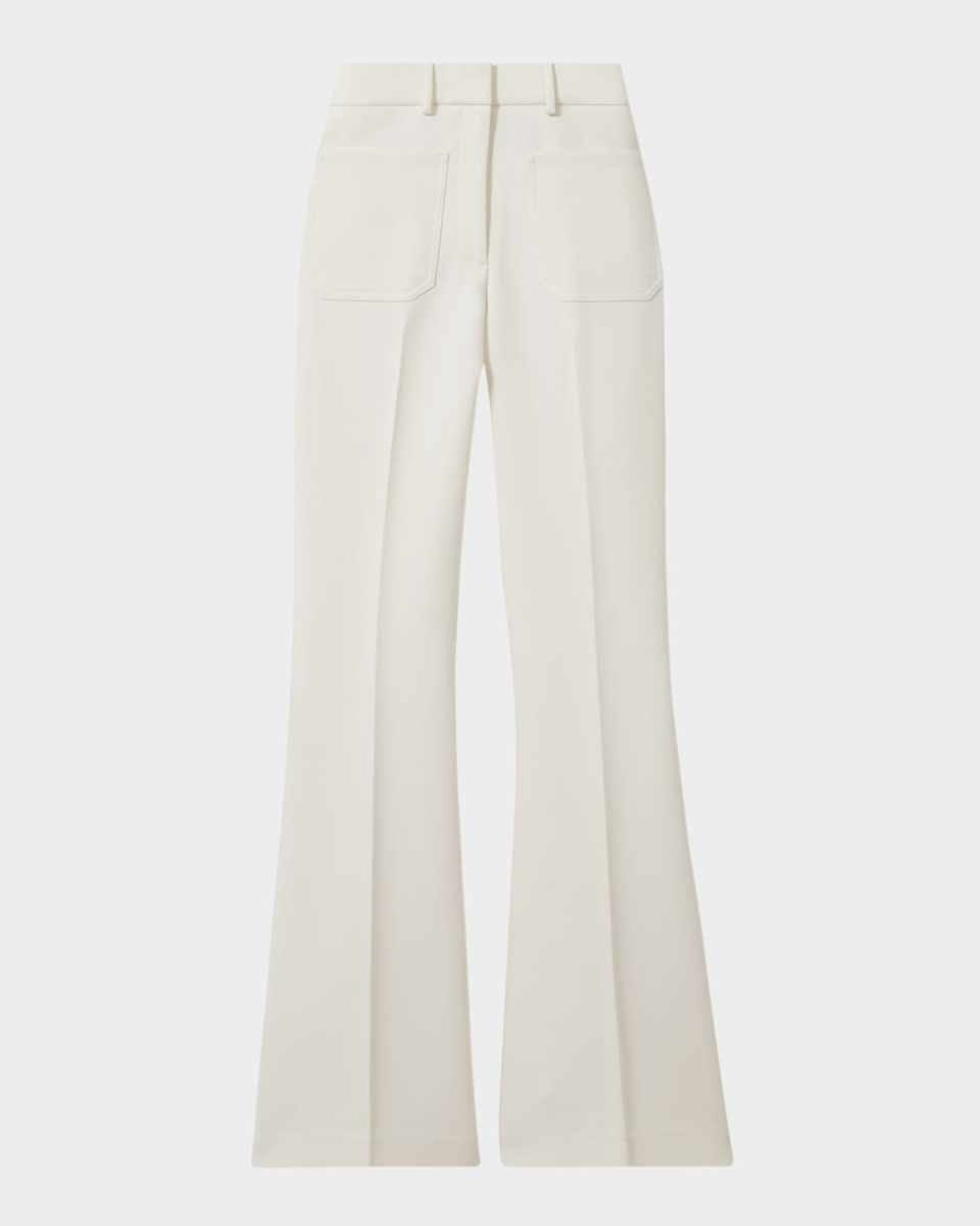 Priya Flare-Leg Twill Pants